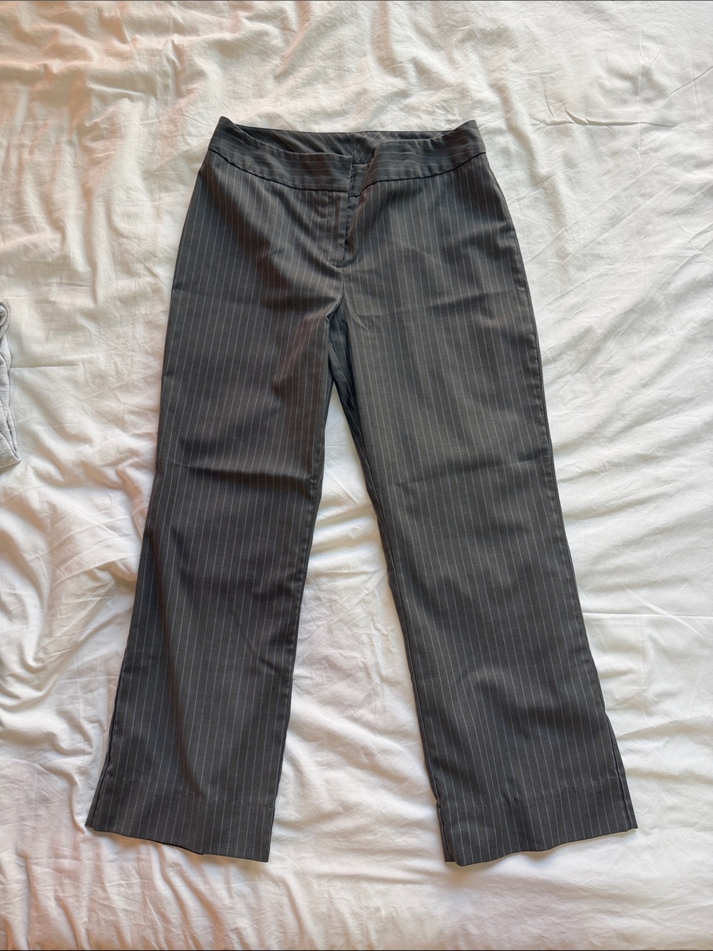 Worthington Charcoal Pinstripe Wide-Leg Dress Pants 8P